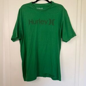 HURLEY Los Angeles Tshirt, Men's Green XL Classic Fit Short Sleeve Shirt